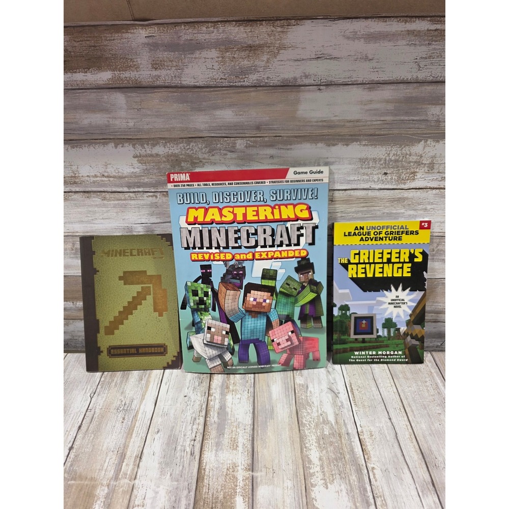 Minecraft Book Lot Essential Handbook Mastering Minecraft The‎ Griefers Revenge